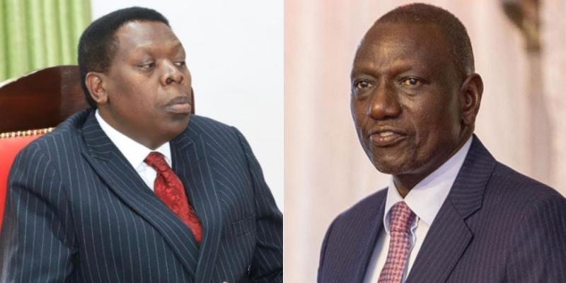 A collage of DAP-K leader Eugene Wamalwa and President William Ruto.